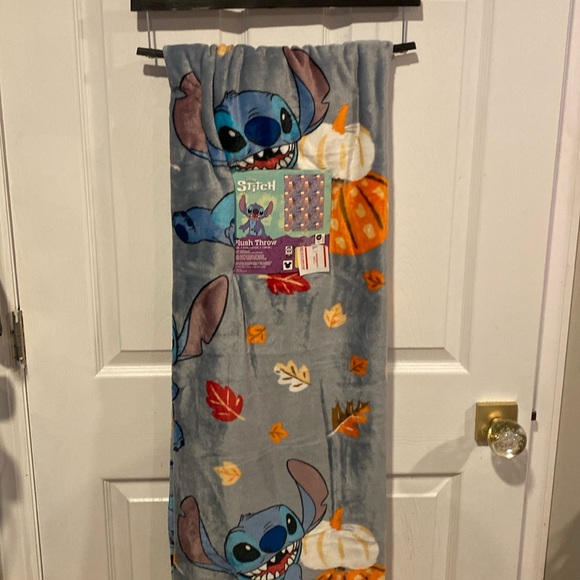 Disney Other - NEW! Disney Lilo & Stitch Fall Leaves Pumpkin Halloween Blanket